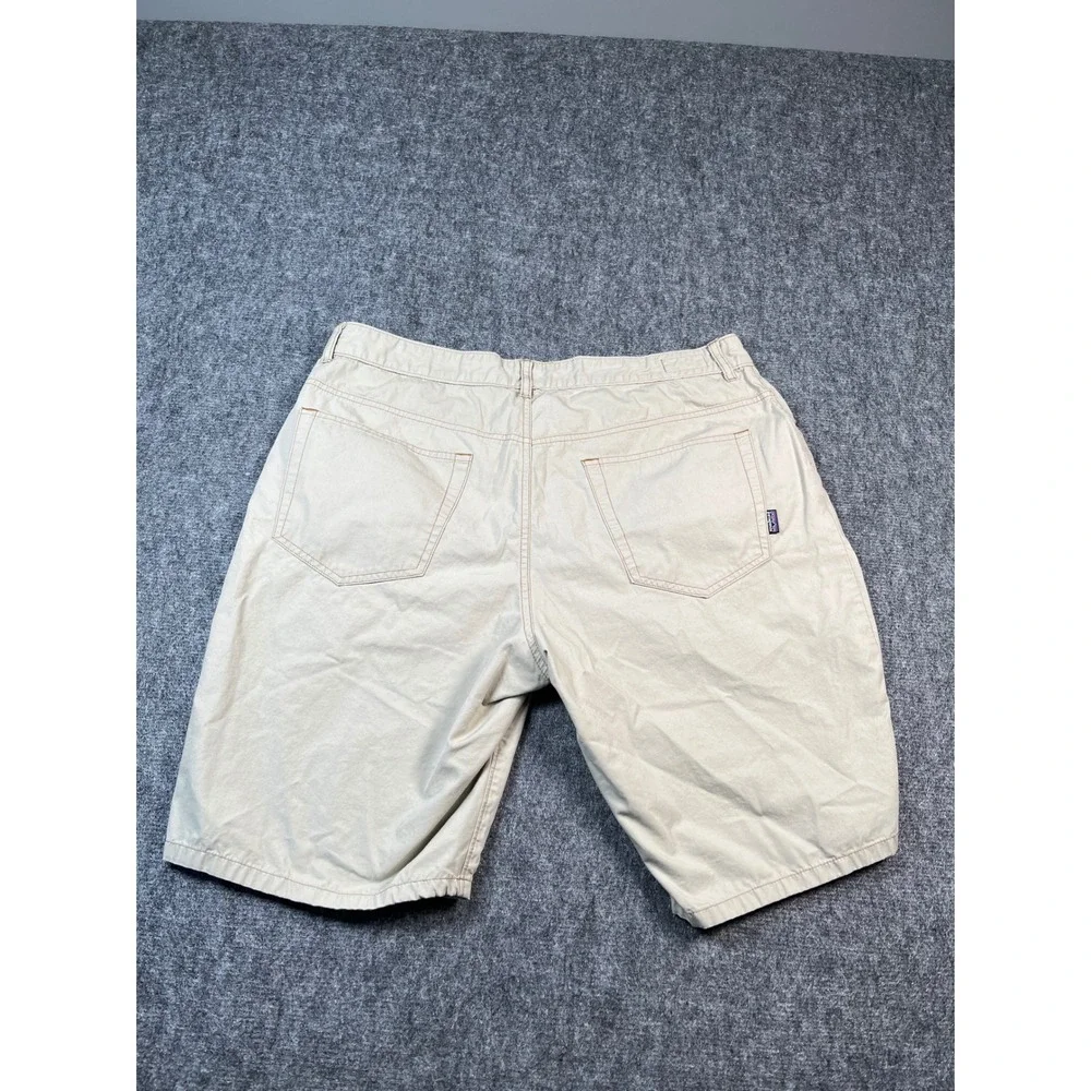 Patagonia Organic Cotton Canvas Mens Shorts Beige Outdoor‎ Casual Size 35